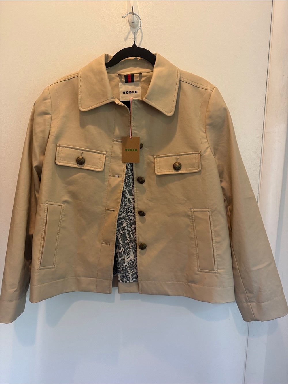 Boden Tan Cotton Utility Jacket